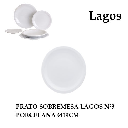 Prato S/Mesa  Aba Estreita Nº3 19 Cm Modelo Lagos           