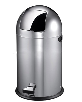 Balde Bala Em Inox C/Pedal Diametro 26 Altura 61 Cm         