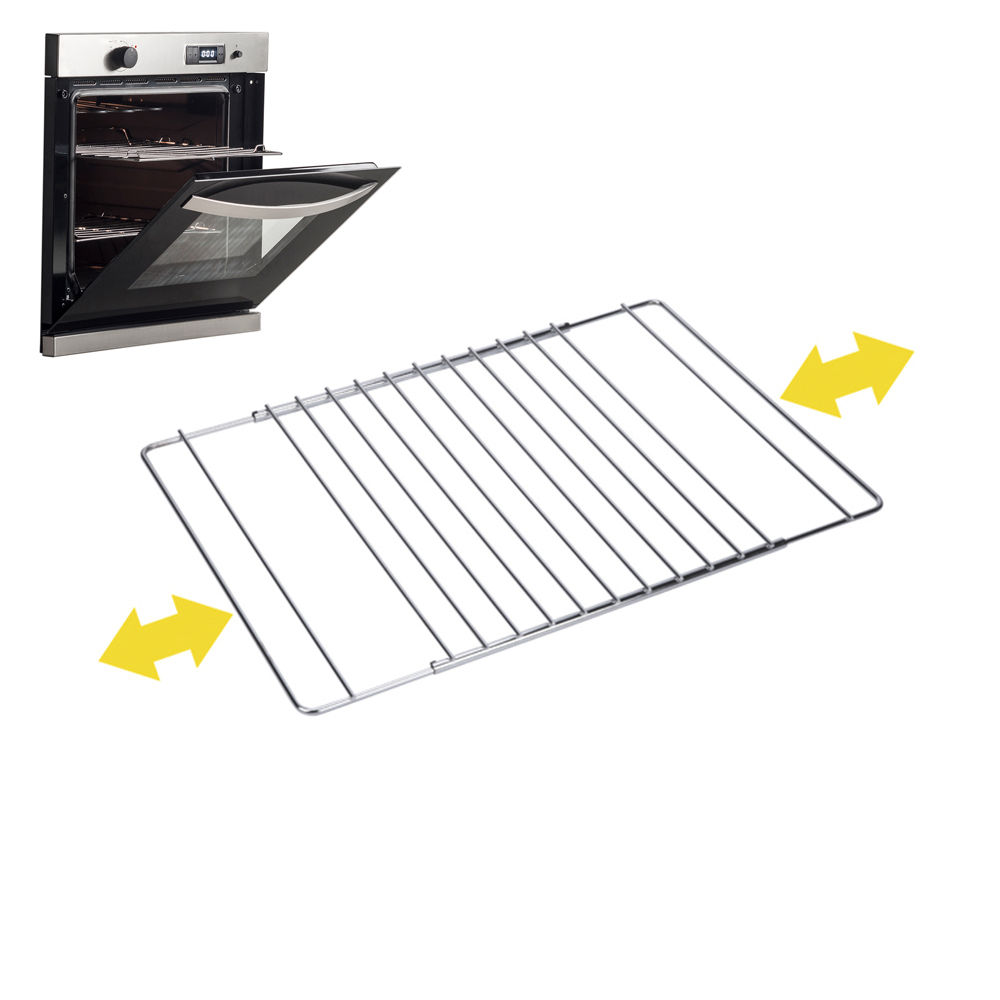 Grelha Cromada Para Forno Estensivel De 38,5 Ate 55Cm X 31Cm