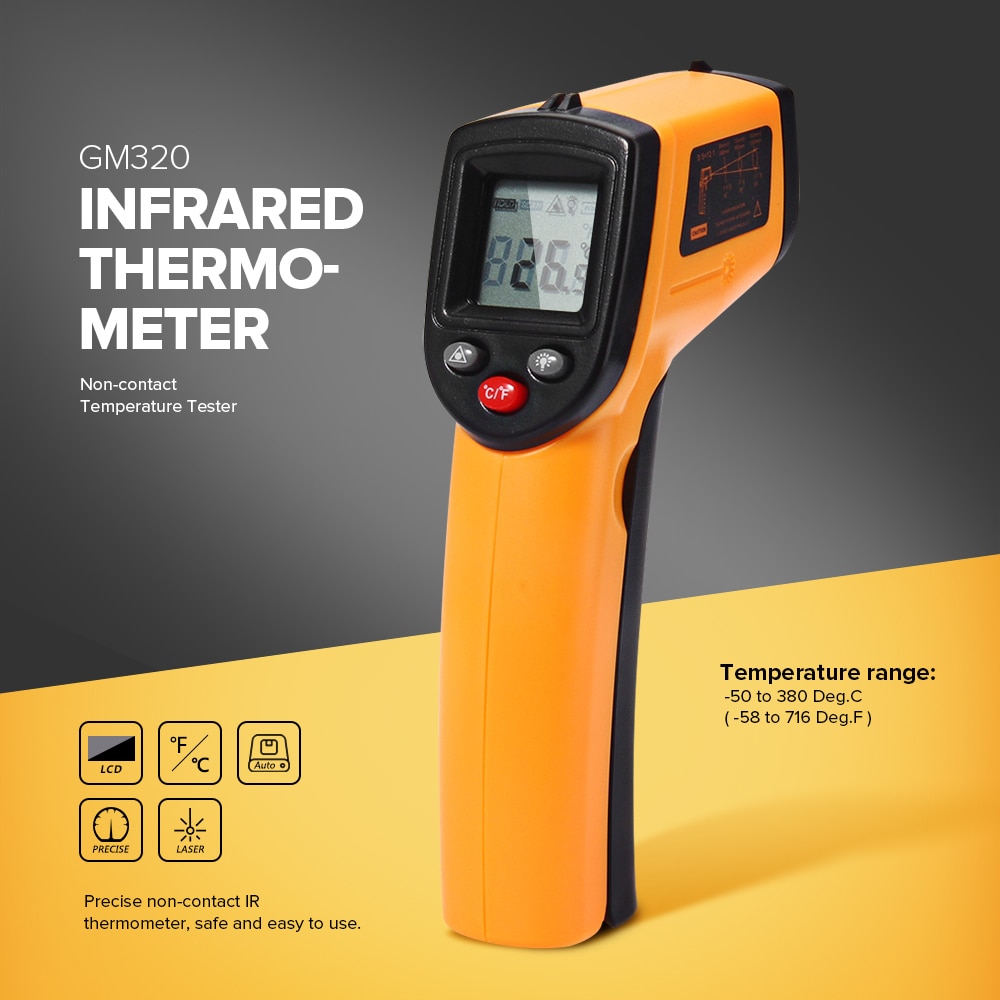 Termometro Digital Laser -50/330ºc Gm320                    