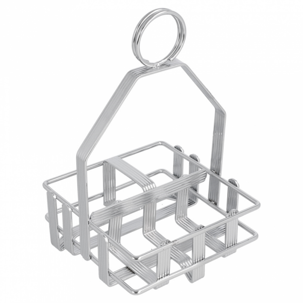 Suporte Condimentos 10,5X10,5X17 Cm  Cromado                