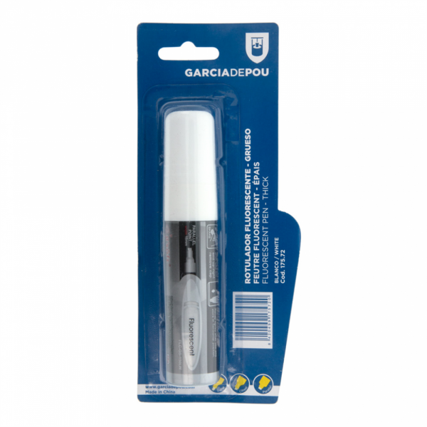 Marcador Fluorescente Branco Grosso 14.5X2.8 (Garcia)       