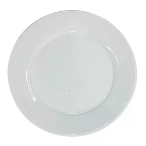 Prato Nº0 26Cm Aba Larga Servotel Porcelana Branca          