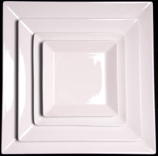Prato Raso 19Cm Porc.Br.Square Hoyca                        