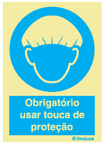 Sinalização Obrigatorio Usar Touca                          