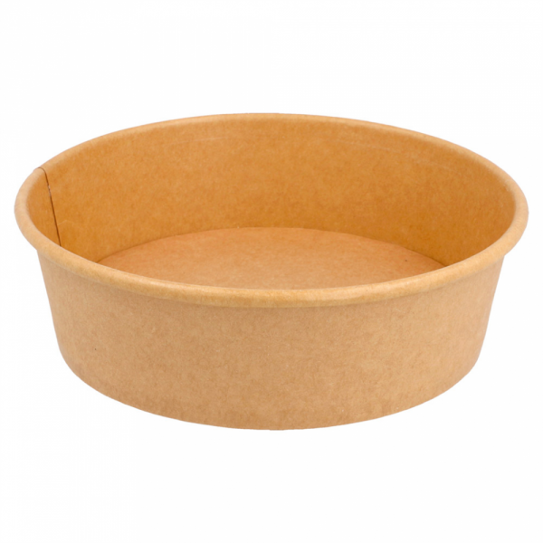 Potes Saladeiras 500Ml  Ø15/12,8X4,5Cm Nat. Kraft 50 Unid.  