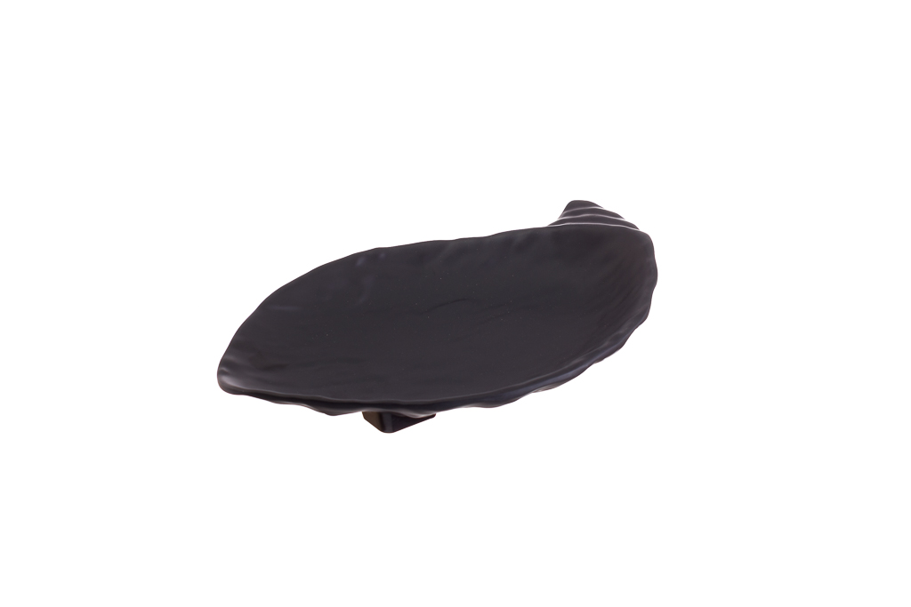 Prato Melamina Concha Preto 30.2X20X4.4Cm                   