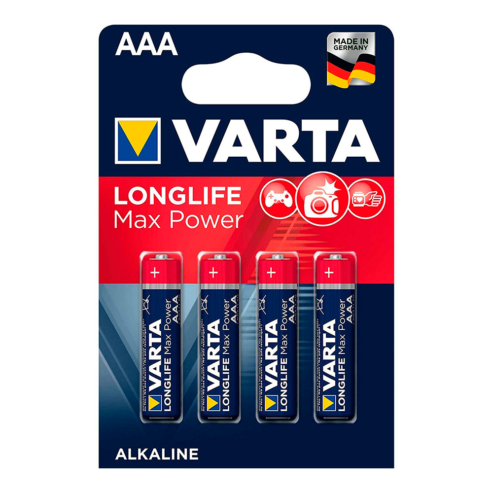 Pilha Varta Long Life Max Power Aaa (Blister 4 Pilhas)      