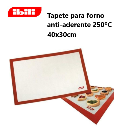 Tapete Forno Anti-Aderente Silicone 200ºc 40X30Cm Ibili     