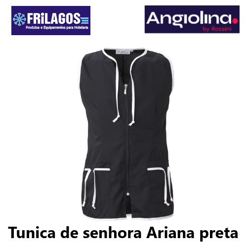 Tunica Senhora Ariana Preta C/Fecho Tam-L Rossini           