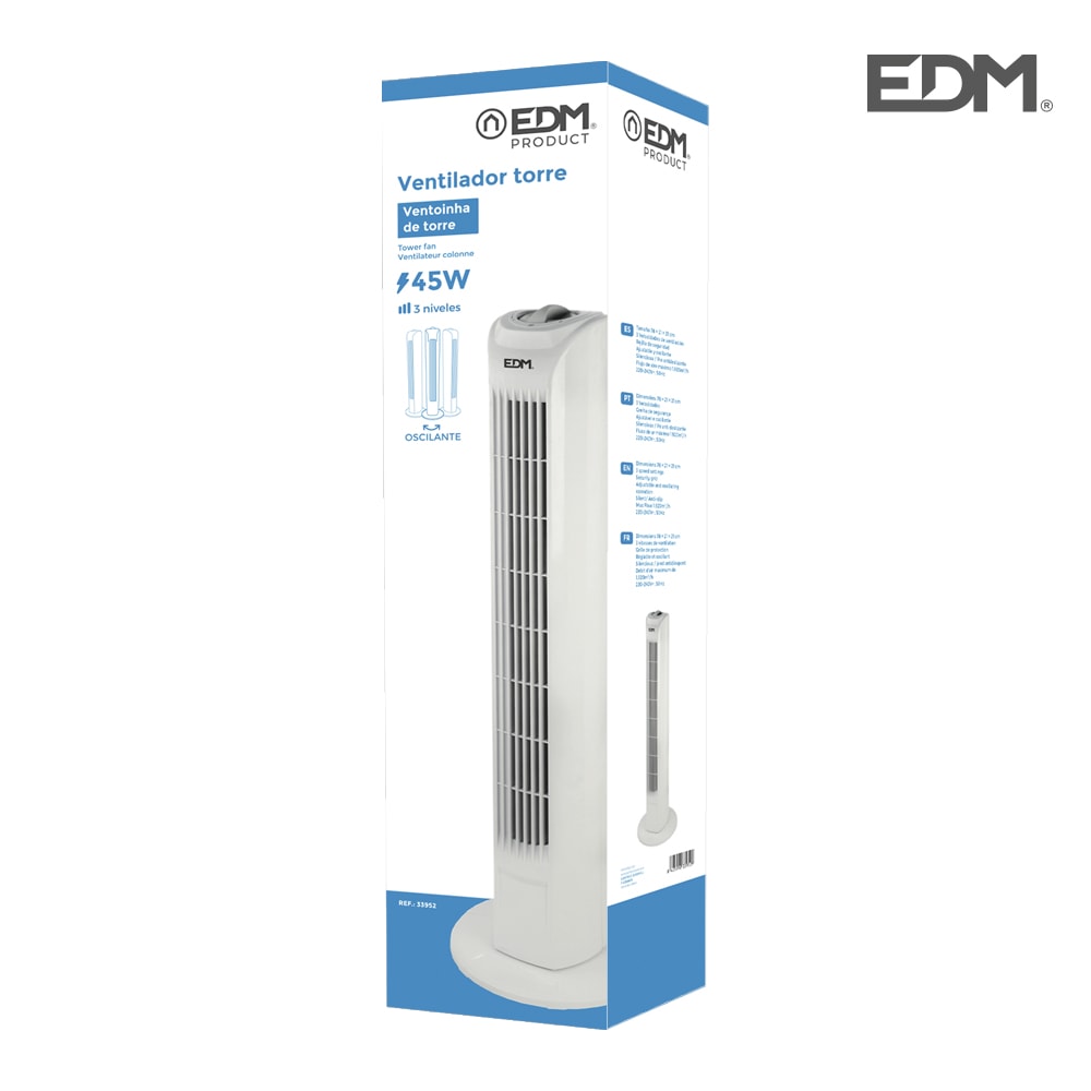 Ventoinha Torre Oscilante Altura 00078Cm 45W Edm            