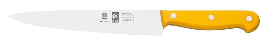 Faca Para Trinchar Serrilha Cb Amar. 17Cm Technik Icel      