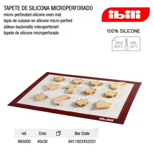 Tapete De Silicone Microperfurado 40X30Cm Ibili             