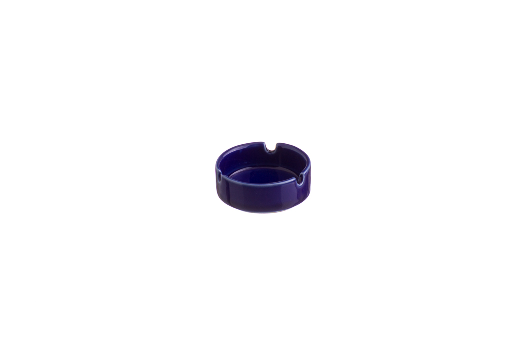 Mini Cinzeiro Porcelana Azul Ø6X2Cm                         