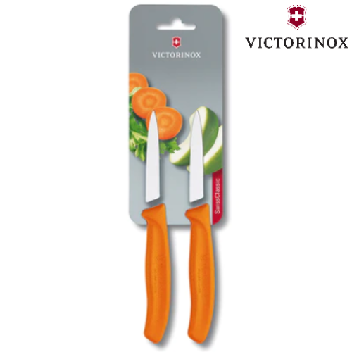 Faca P/Legumes Lisa Cabo Laranja 11Cm Blister C/2 Victorinox