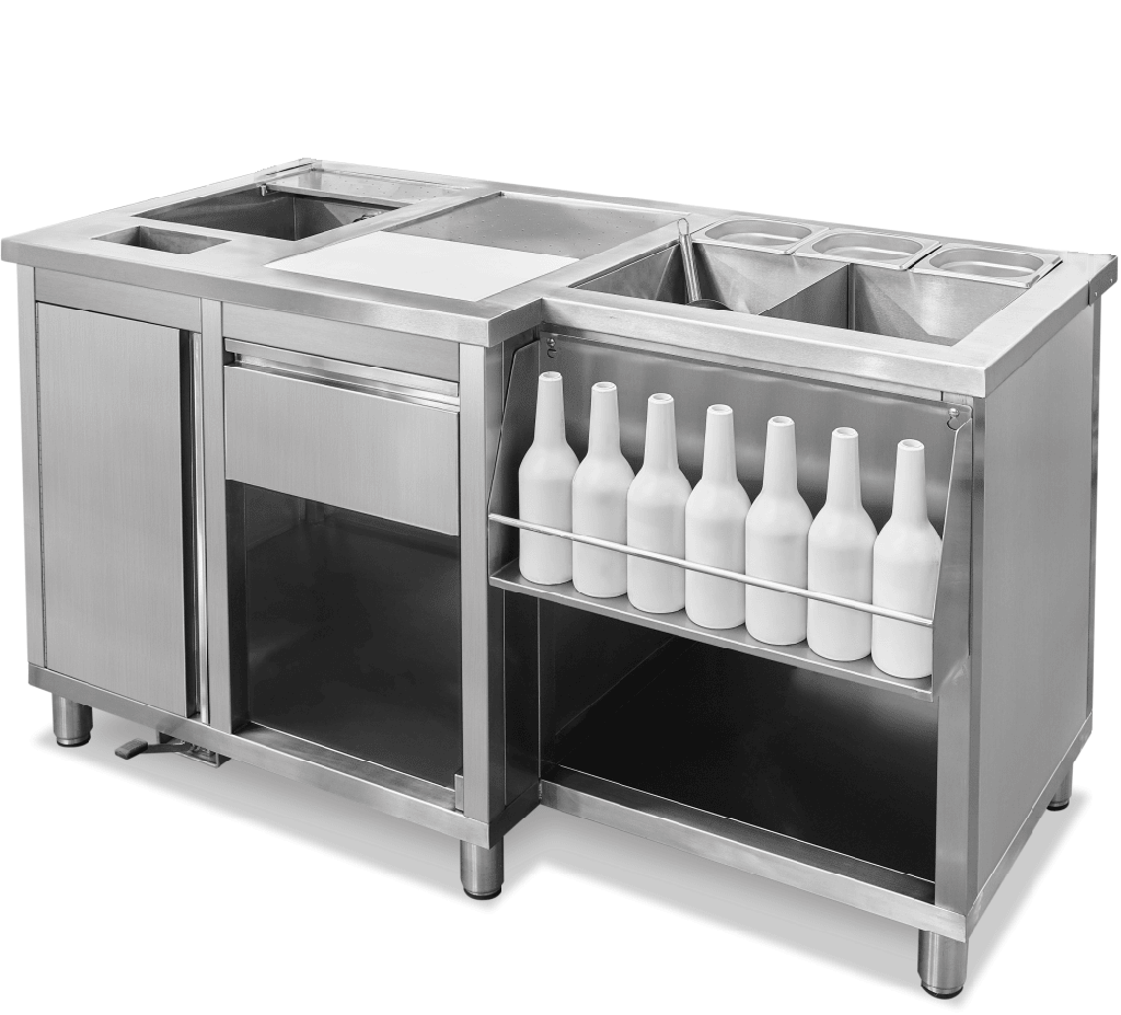 Workstation Bar Inox 1500X700X900Mm                         