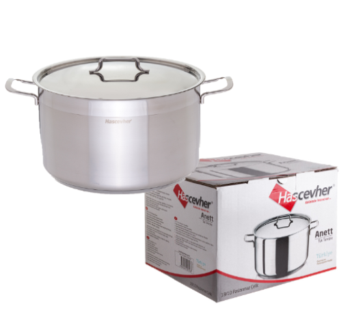 Caçarola Alta Anett Inox 18/10 8,5L Ø24X19Cm Hascevher      