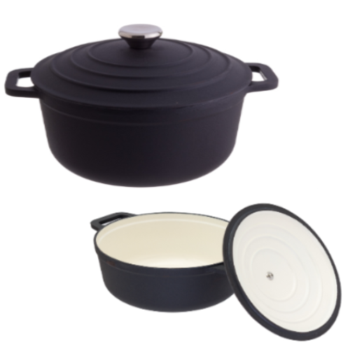 Caçarola Ferro Fundido Preto 3L Ø22X10,5Cm                  