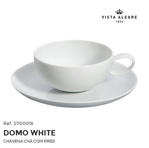 Chávena Chá Com Pires Domo White 251Ml Vista Alegre         