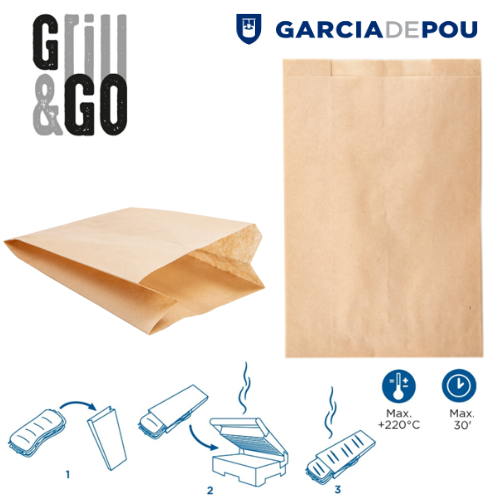 Sacos Grill&Go  14+7X22Cm Kraft 500 Unid.                   