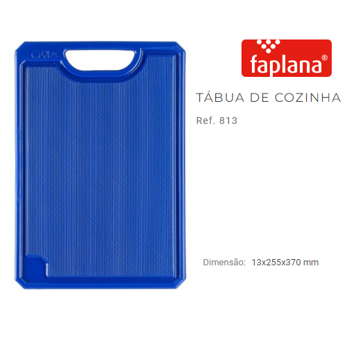 Tabua Cozinha 255X370X13Mm Azul Ref.813 Faplana             