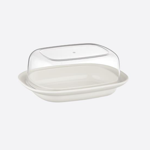 Manteigueira C/Tampa Plastica Transp. 18,5X12,5X6,5Cm       