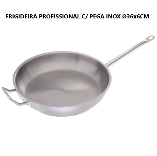 Frigideira Inox Ø36X6Cm C/Pega                              