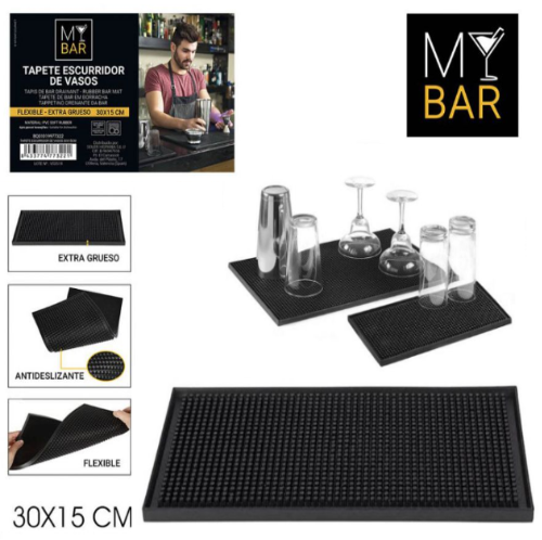 Tapete Escorredor De Copos Bar 30X15Cm  Mybar               