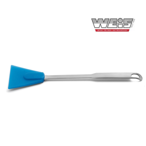 Espátula Flexível Silicone Triangular Cabo Inox 32Cm Weis   