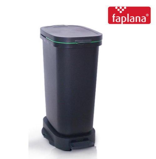Balde Preto 20L C/Asa  Verde Ref.772                        