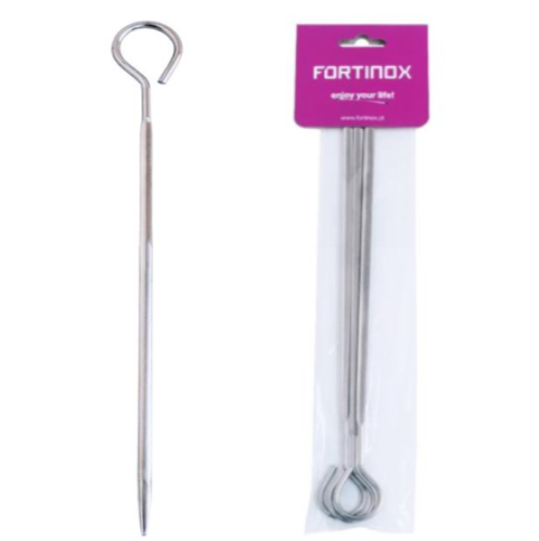 Espetos Inox Com Argola Conjunto 3 Unid. 40Cm               