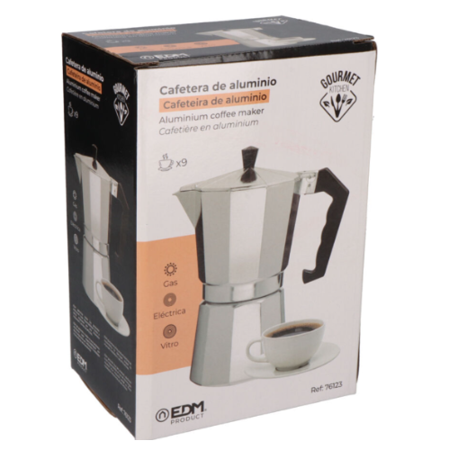 Cafeteira De Alumínio De 9 Chávenas Edm                     