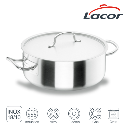 Caçarola C/Tampa 50X20Cm 38,2Lts Chef Classic Inox Lacor    
