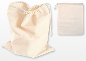 Saco Para Pão Em Algodão C/Cordão 20X24Cm                   