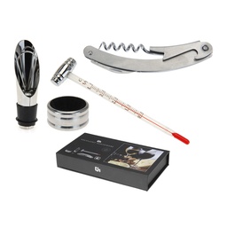 [107.640.76268] Kit Vinho C/Saca Rolhas-Colar- Termometro-Ponteira          
