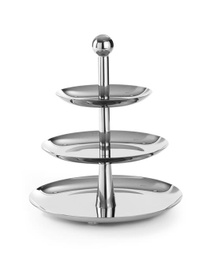 [107.650.429914] Expositor Inox De 3 Niveis C/16,6-22-26,8Cm Altura 32Cm     