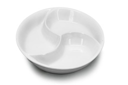 [107.0469003] Prato Aperitivos Porcelana 3 Div. 17,5X3 Cm                 