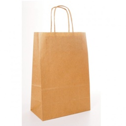 [965.10923] Saco Kraft Castanho C/Asas 90Gr M/2 32+16X31 Cm 25 Unid.    
