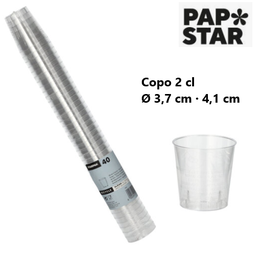 [107.12158] Pack 40 Copos Shot  Acrilico 2Cl 12158 (Papstar)            