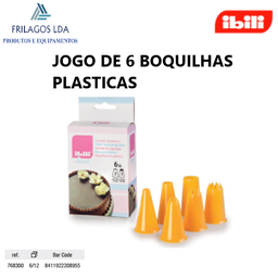 [107.768300] Jogo De 6 Boquilhas Plastico  768300 Ibili                  