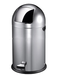 [107.31629648] Balde Bala Em Inox C/Pedal Diametro 26 Altura 61 Cm         