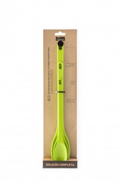 [107.49304] Conjunto 3 Colheres Pbt 200/1/2 Verde Ref 210               
