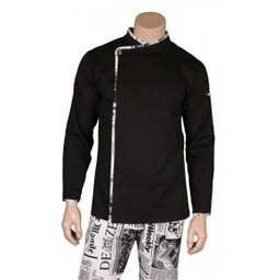 [080.1602JXL] Jaleca Newspaper Preto Tamanho-Xl C/Bolso 1602J             