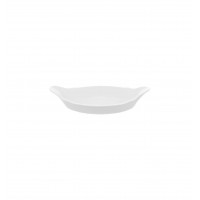 [F580.11.38001546] P B B23B Travessa Gratin Oval 28Cm Branco Tr V.A.           