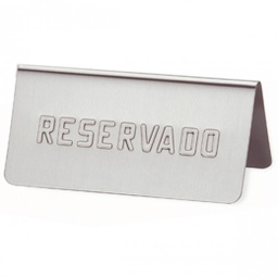 [107.17916] Placa Reservado Em Inox 12X5,4X5,9Cm                        