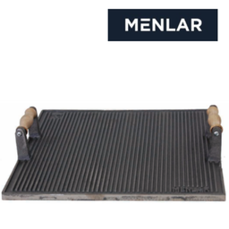 [044.MQ580001] Placa De Grelhar Canelada Menlar 40 X 40 Cm                 