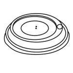 [107.15053] Tampa Capuchinho Copo De 240 Ml 8,5Cm  100 Unidades         