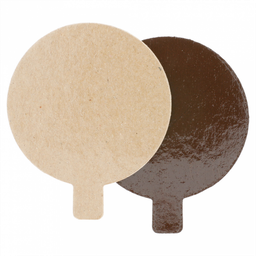[107.373.223.74] Cartão 2 Lados Ø 8 Cm Chocolate/Ouro 200 Unid               