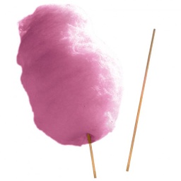 [107.19196] Stick Para Algodão Doce 5Mm 40 Cm 50 Unidades Madeira       