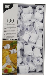 [107.439.12560] Papilotes Para Aves Ø1,8 Cm 4,5 Cm Branco 100 Unid Papstar  